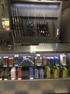 Firearm section in the Nicol Street Pawnbrokers store