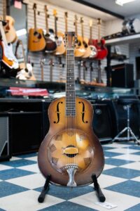 From old to new you can find treasures at Nicol Street Pawnbrokers like this classic Doboro resonator from the 1930's